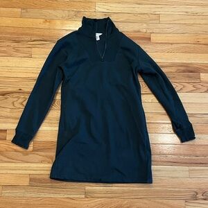 Athleta Teal Half-Zip sweatshirt dress size small